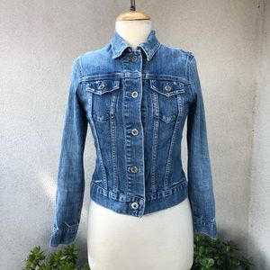 Gap stretch blue denim jean trucker jacket XS